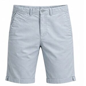 Mango Man Chino Shorts Mens 30 Light Blue Cotton Stretch Casual Summer 63027004